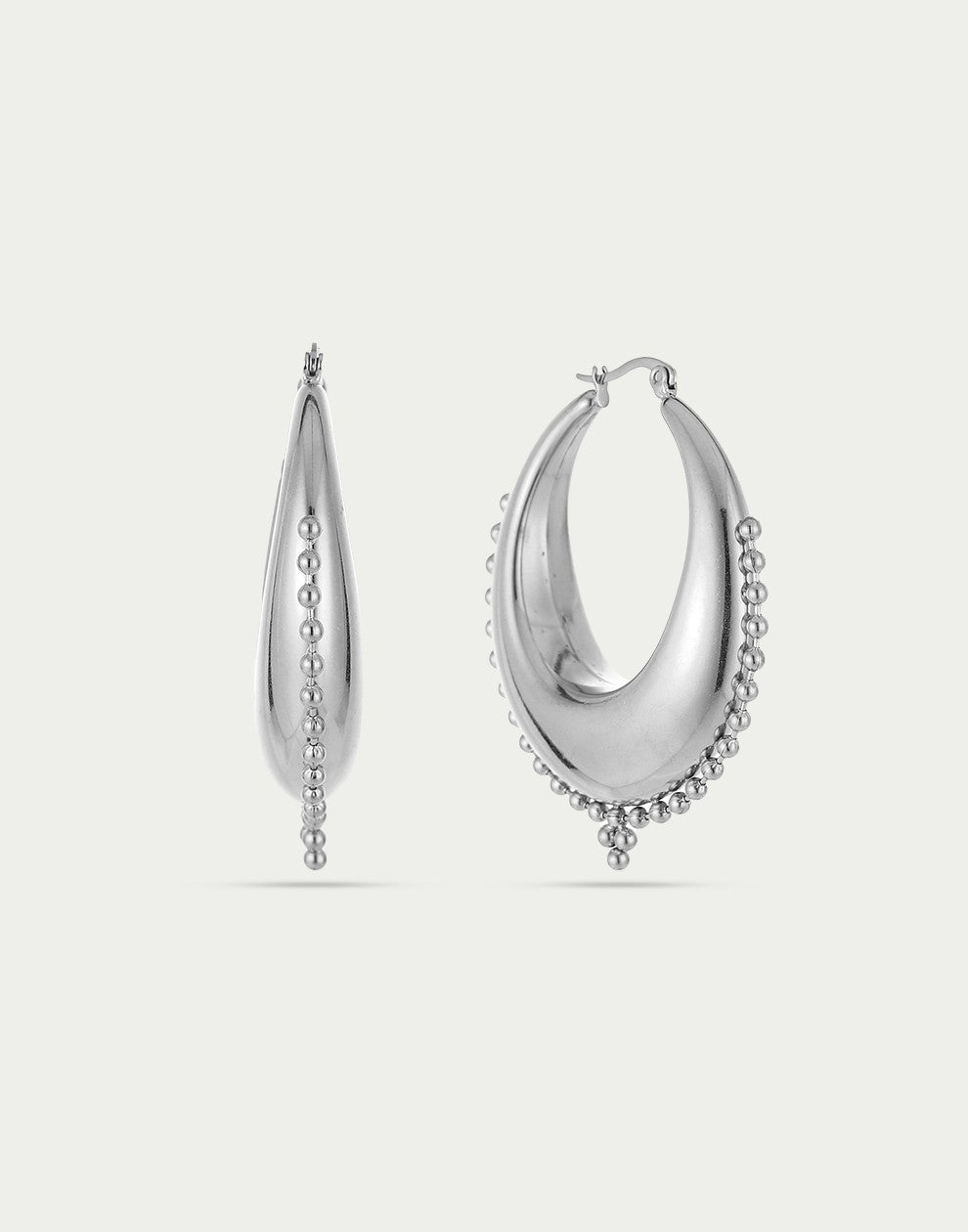 Bali hoops balls XL silver-colored