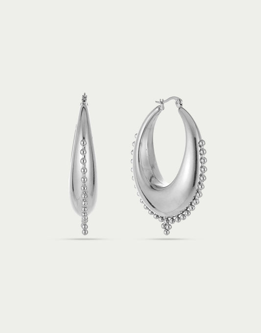 Bali hoops balls XL silver-colored