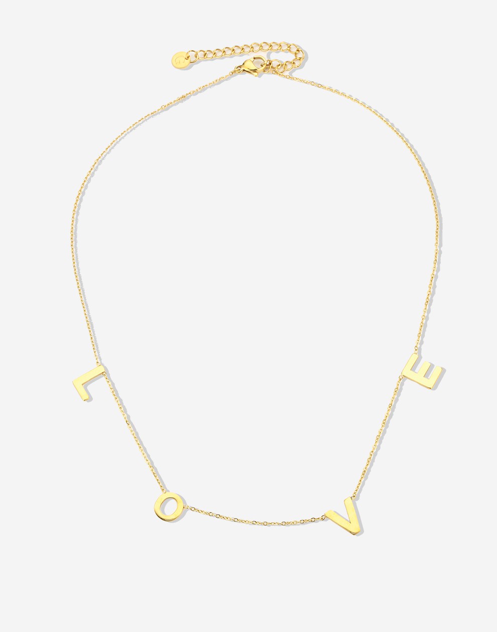 love ketting goudkleurig