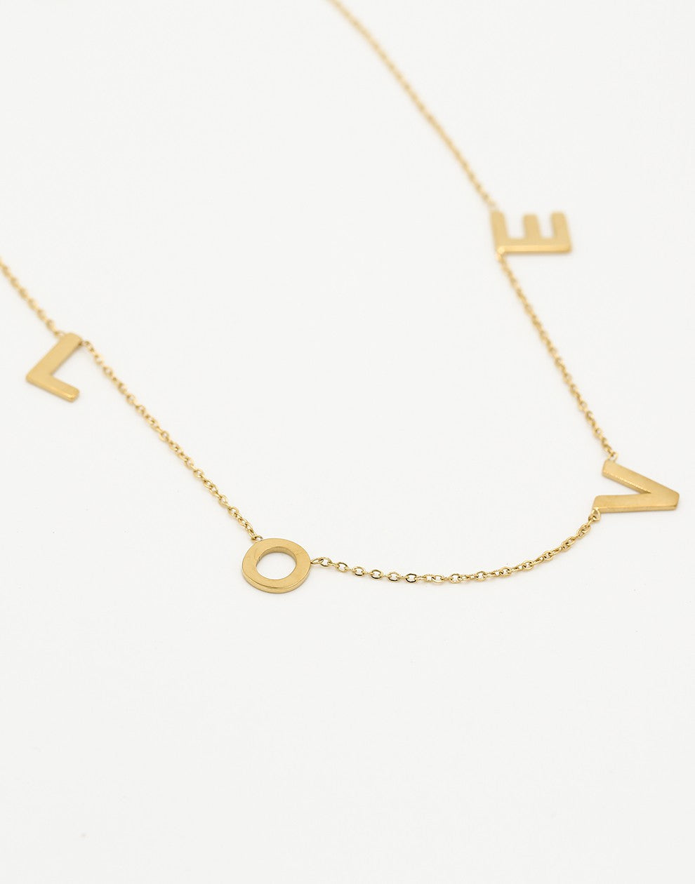 love ketting goudkleurig