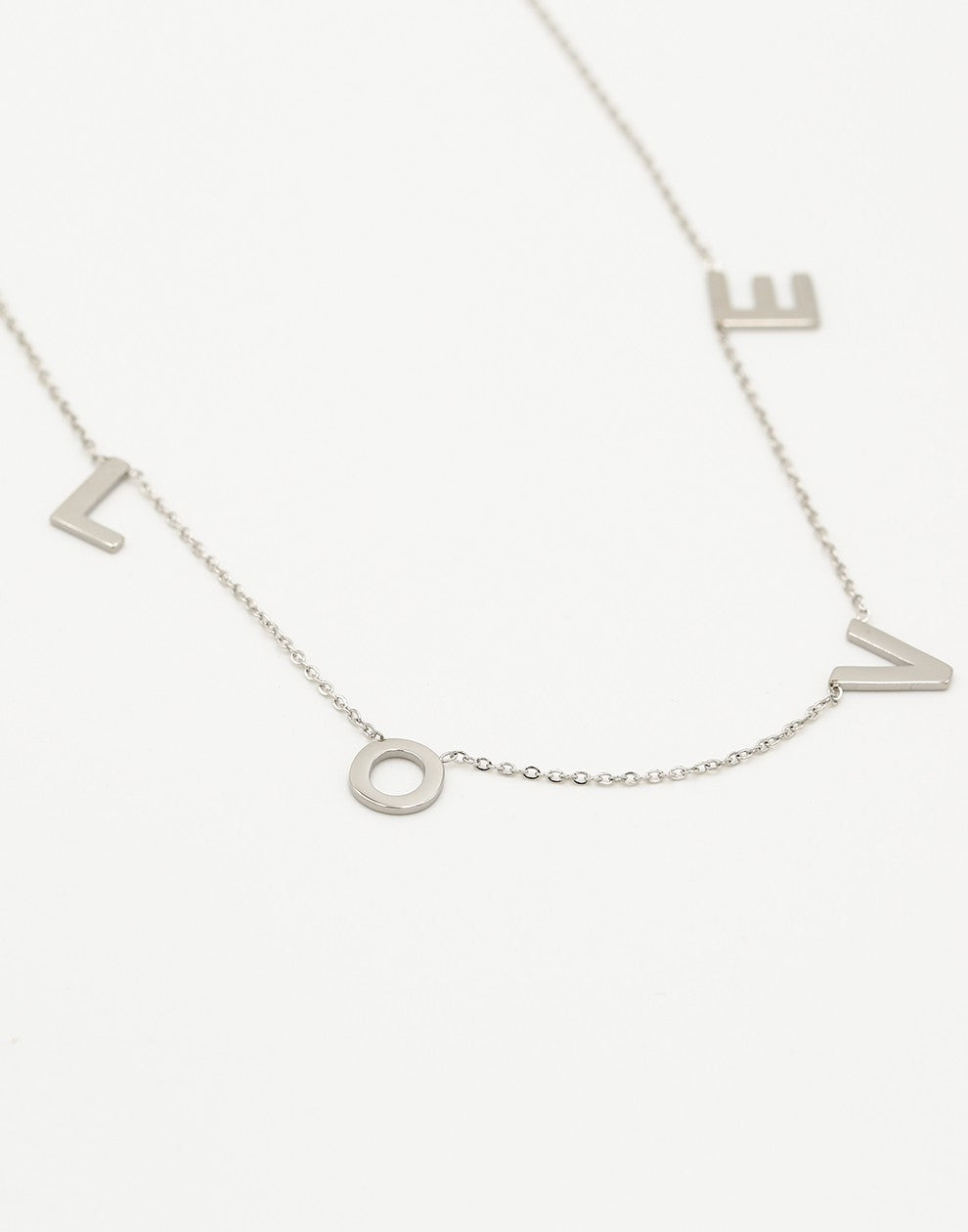 Love ketting zilverkleurig