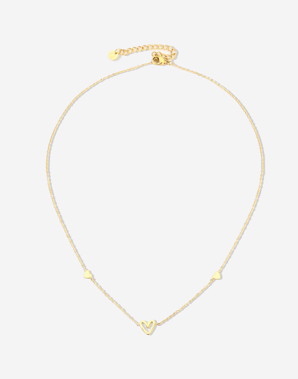 ketting speels hartje goudkleurig