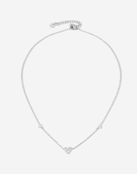 Ketting speels hartje zilverkleurig