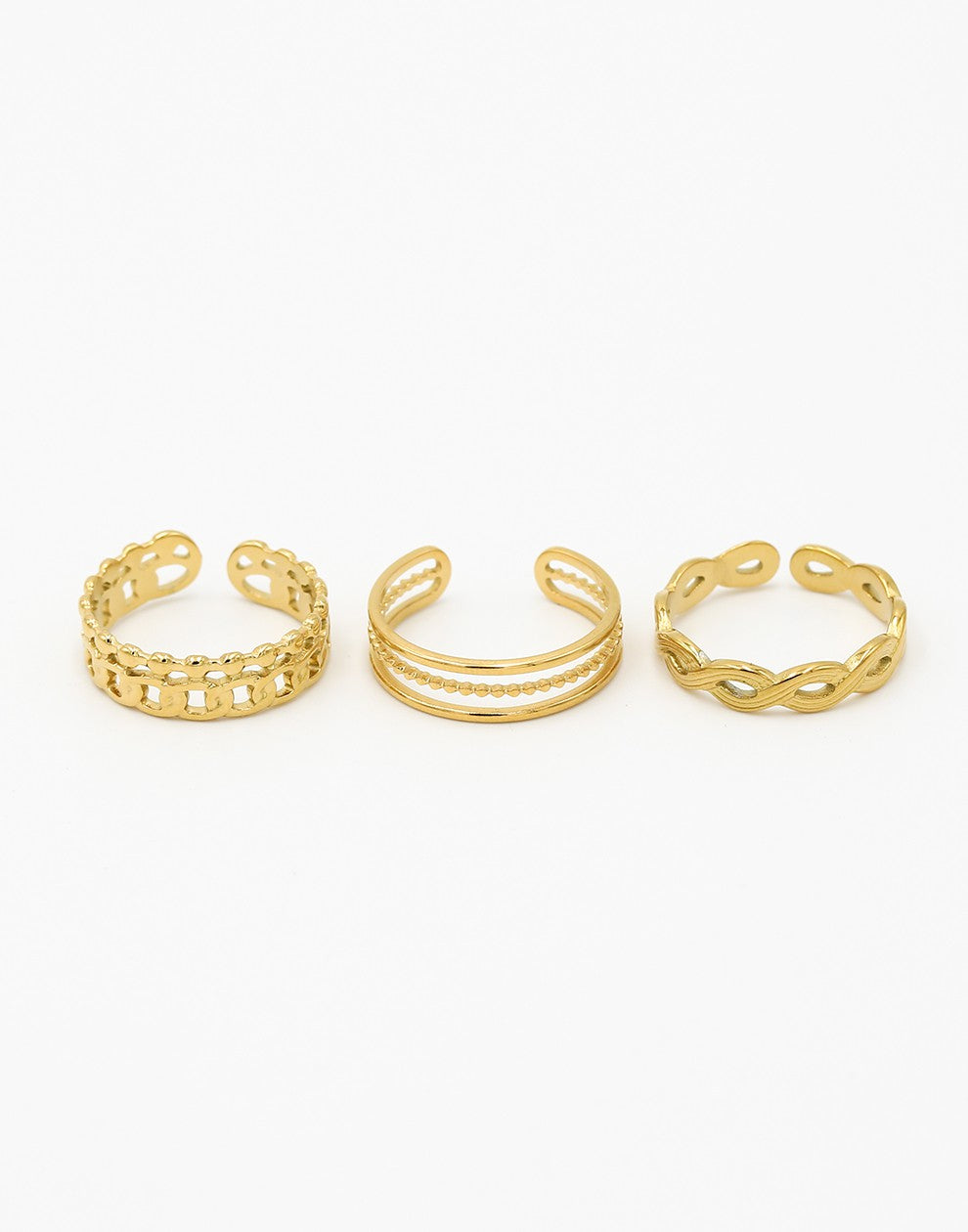 Ringen set goudkleurig