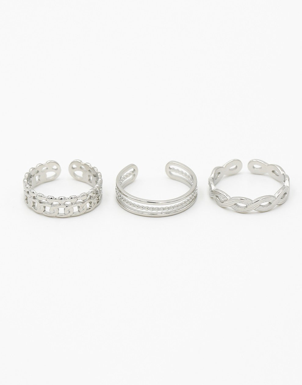 Ringen set zilverkleurig