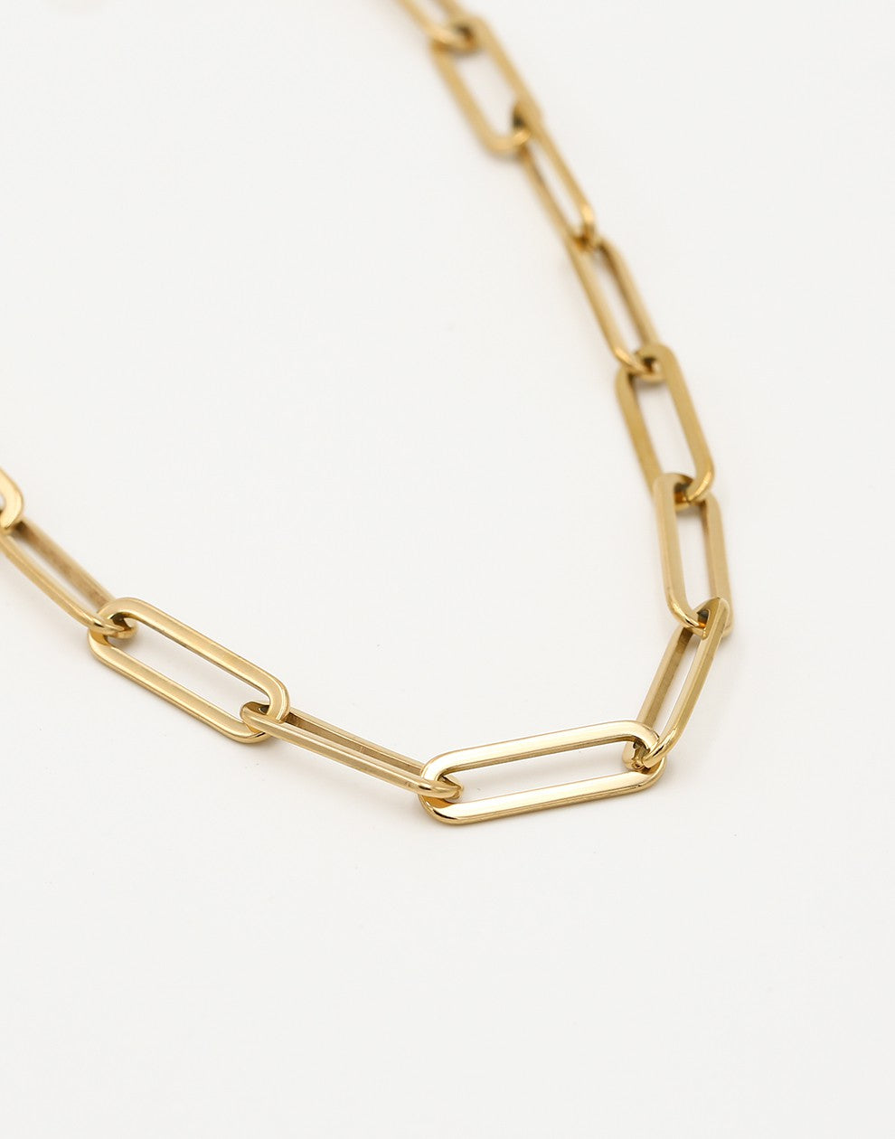 Schakelketting paperclip chunky goudkleurig
