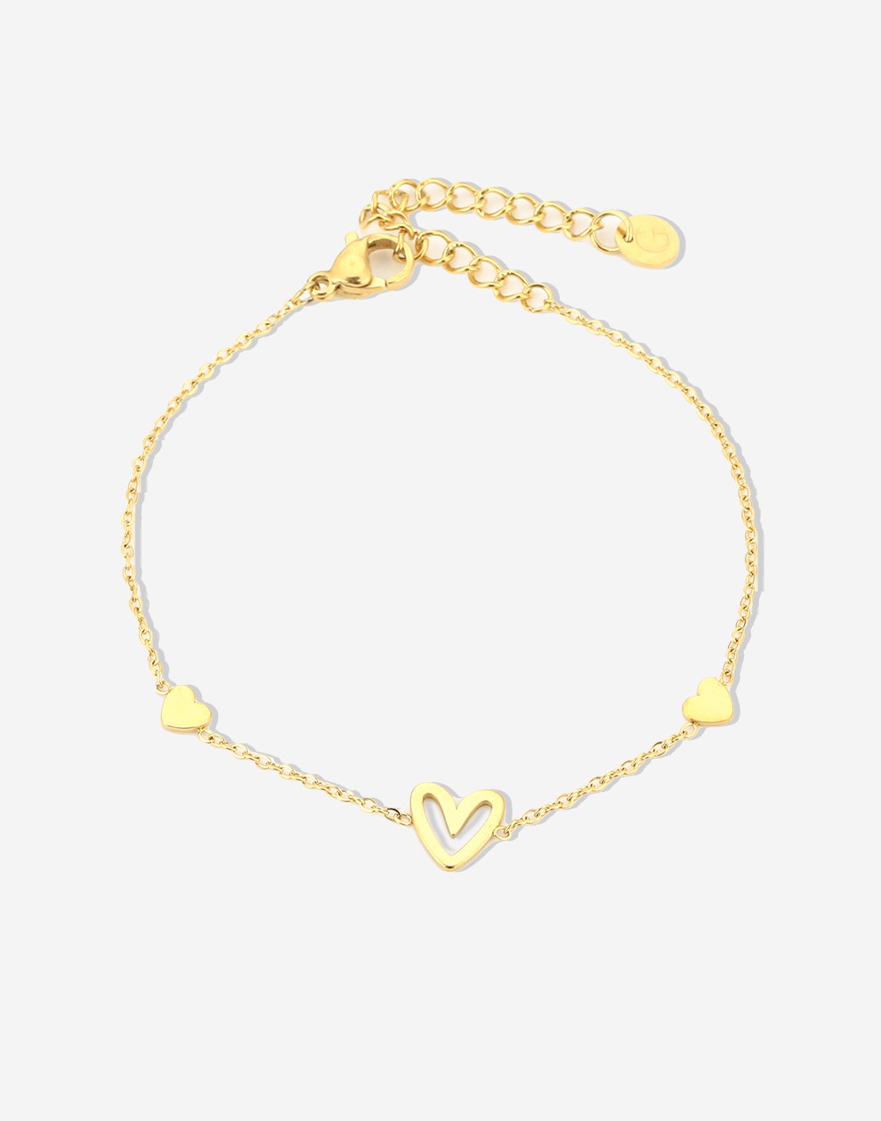 armband speels hartje goudkleurig