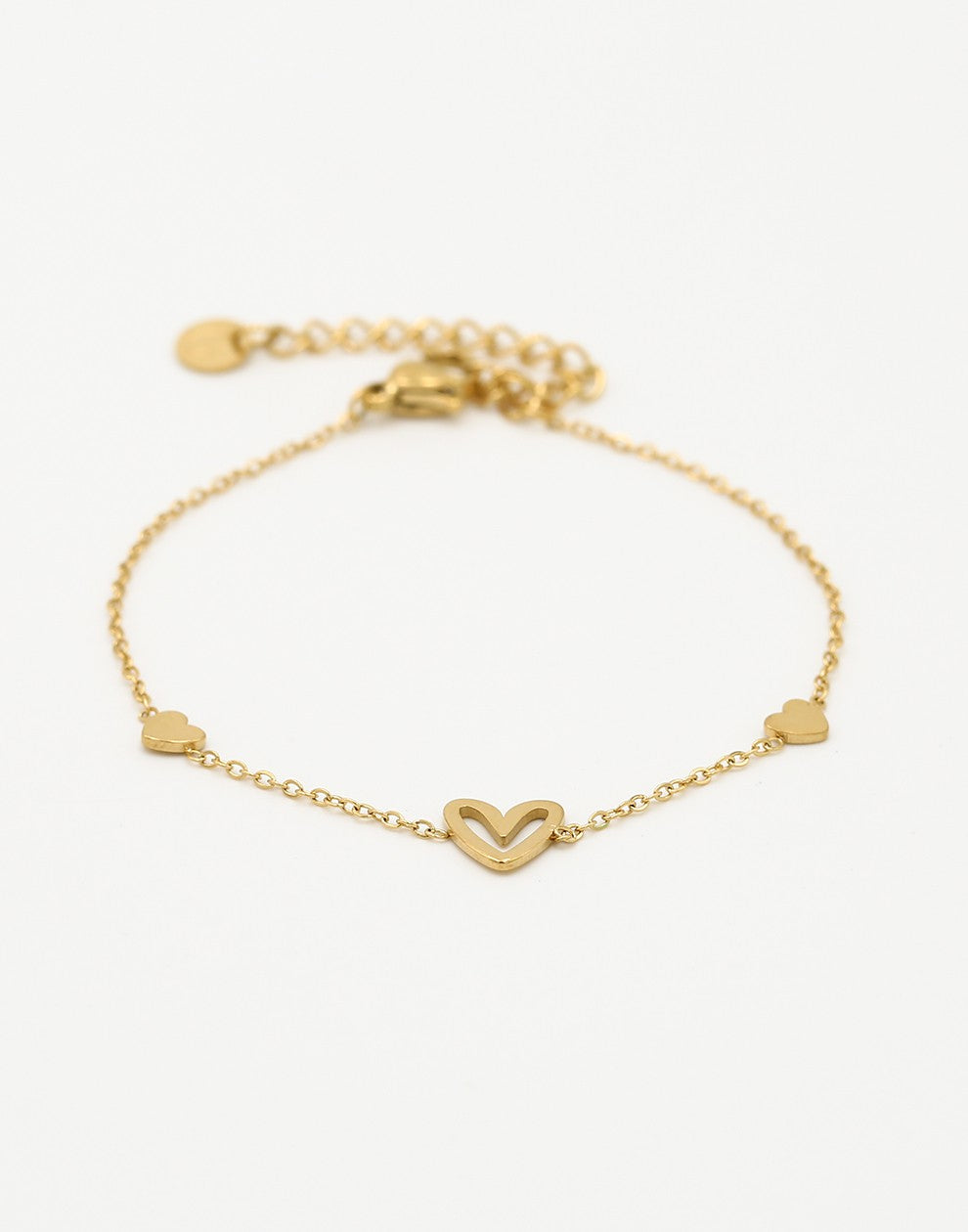 armband speels hartje goudkleurig