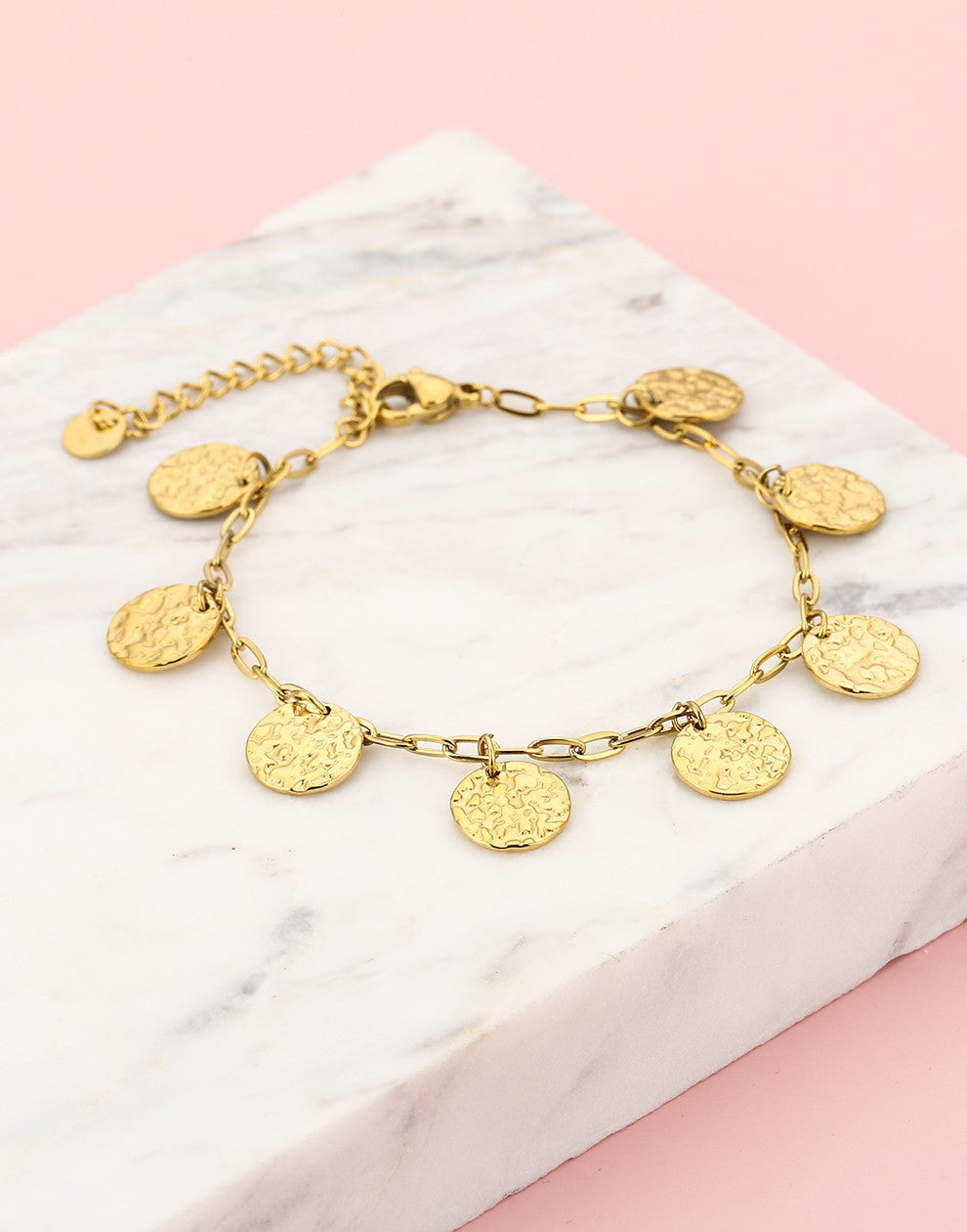 Bracelet with gold-colored coins