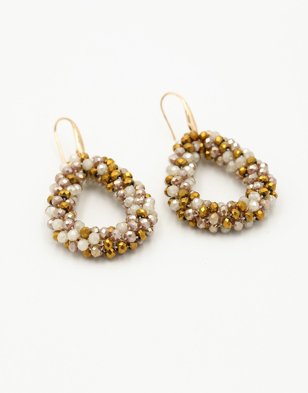 Druppel oorbellen champagne