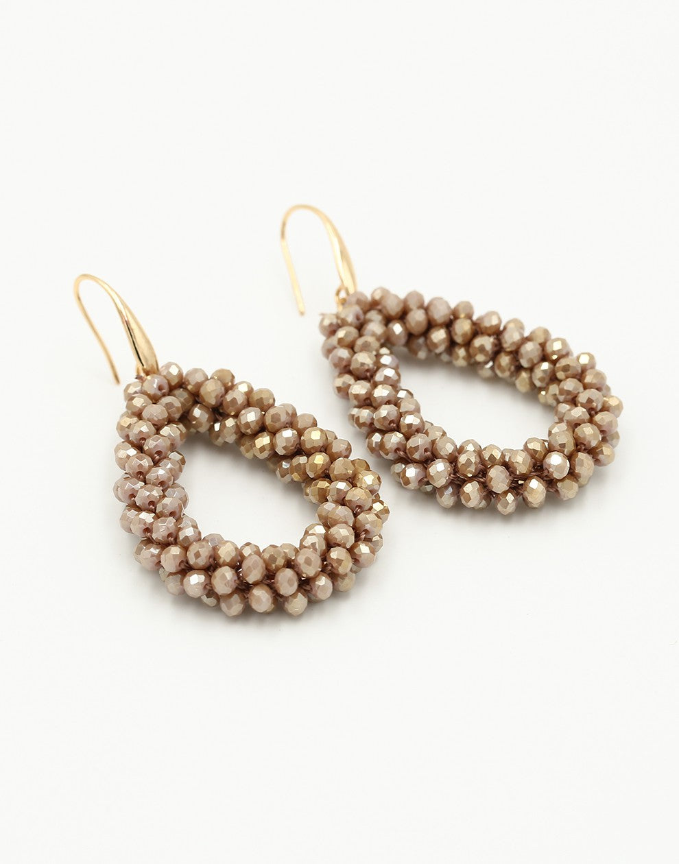 Druppel oorbellen camel