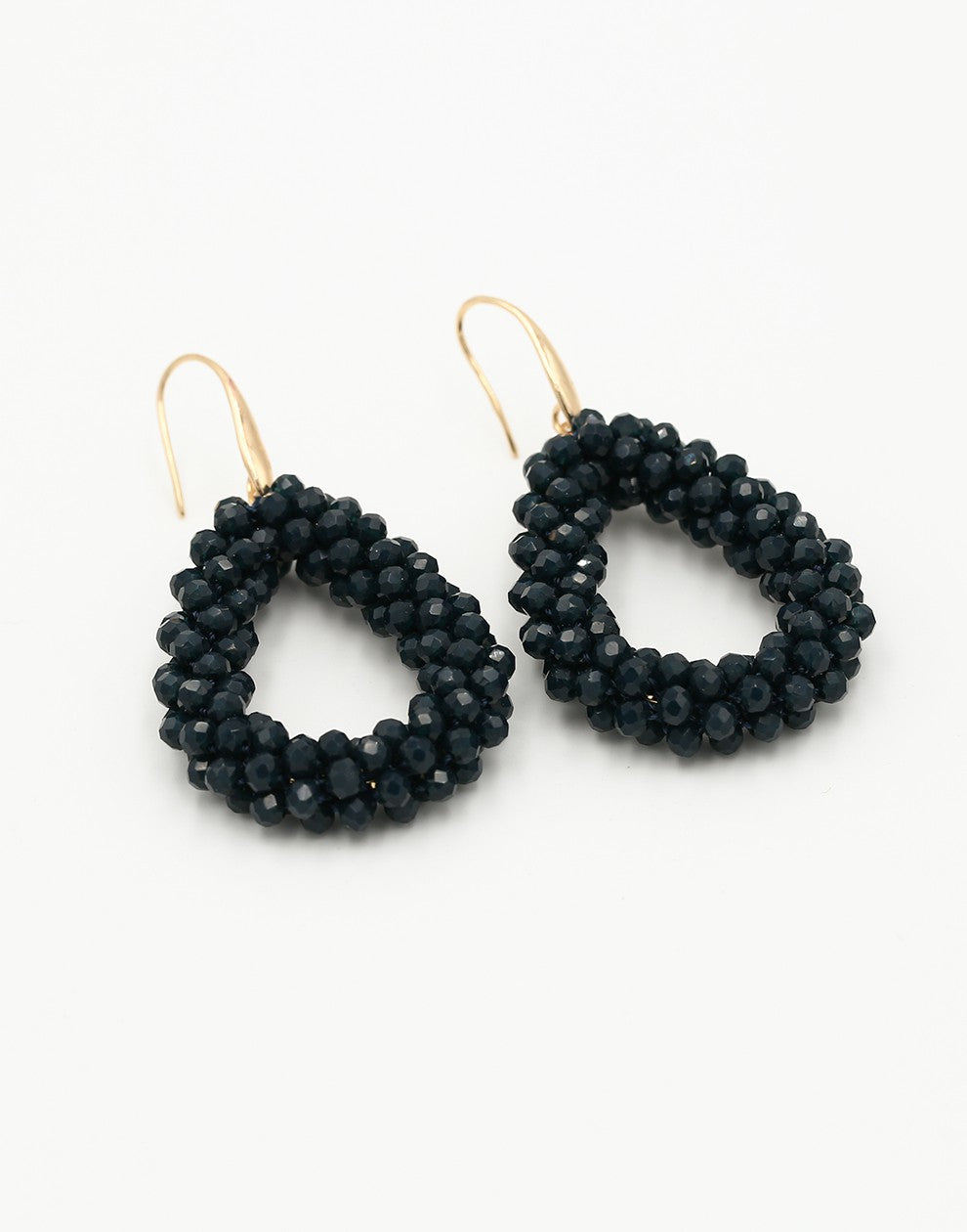 Druppel oorbellen donker blauw