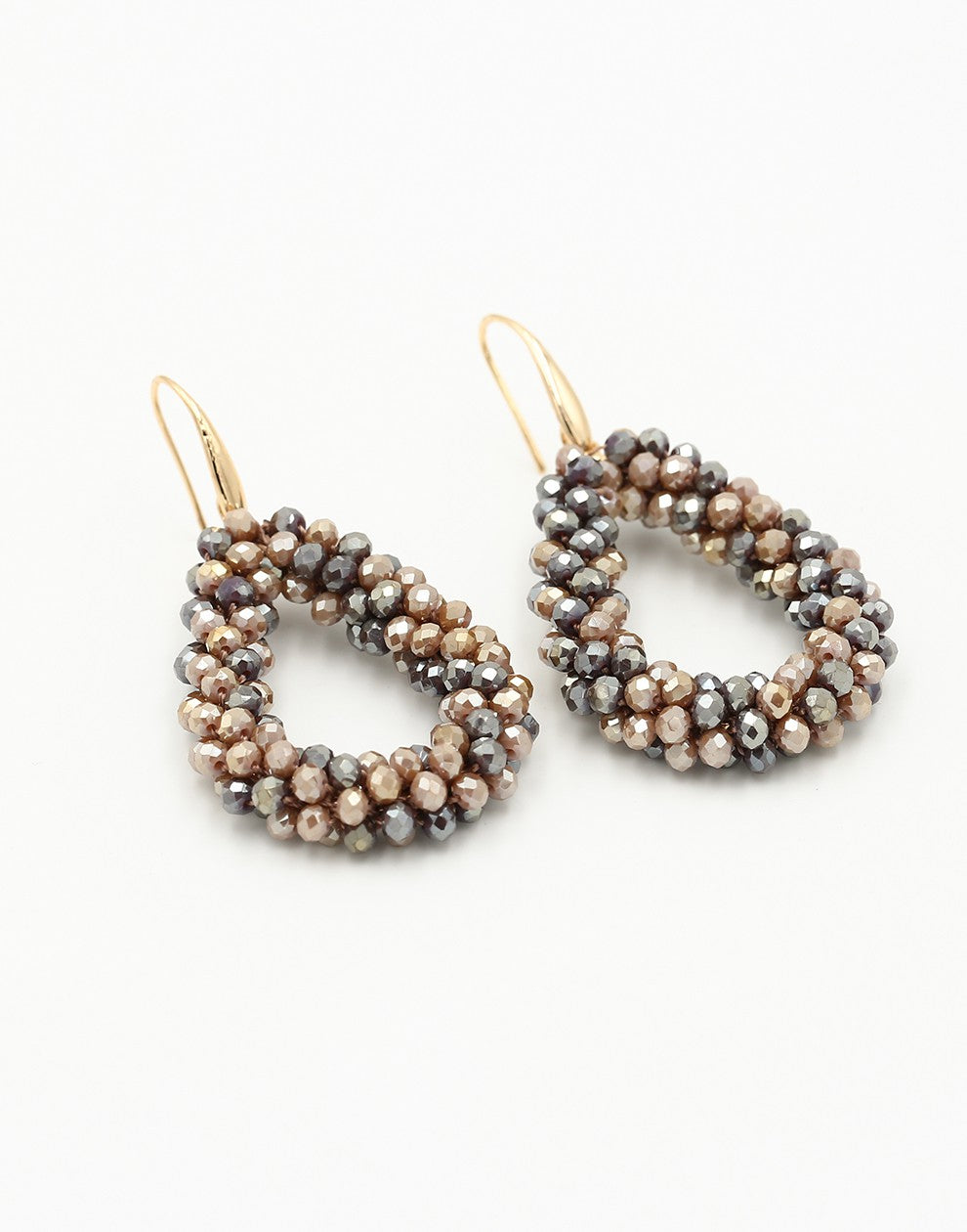 Druppel oorbellen khaki