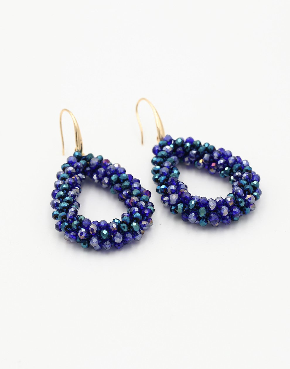 Druppel oorbellen navy