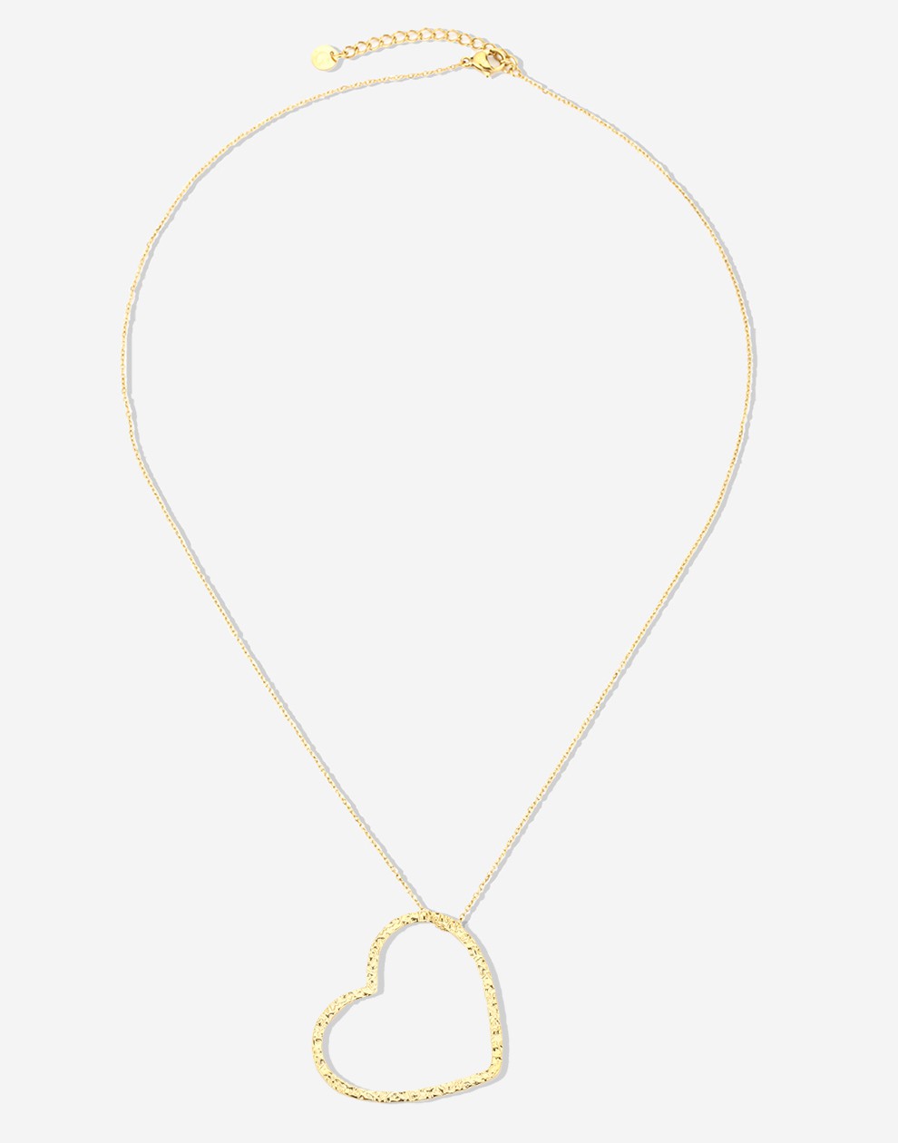 Ketting groot hart goudkleurig