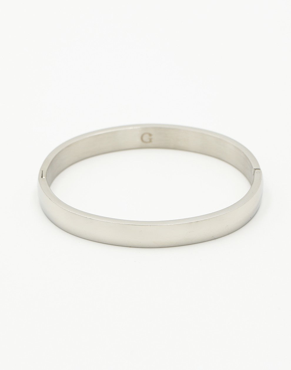 Chunky bangle zilverkleurig