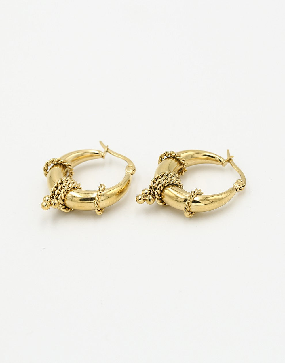 tribal hoops goudkleurig