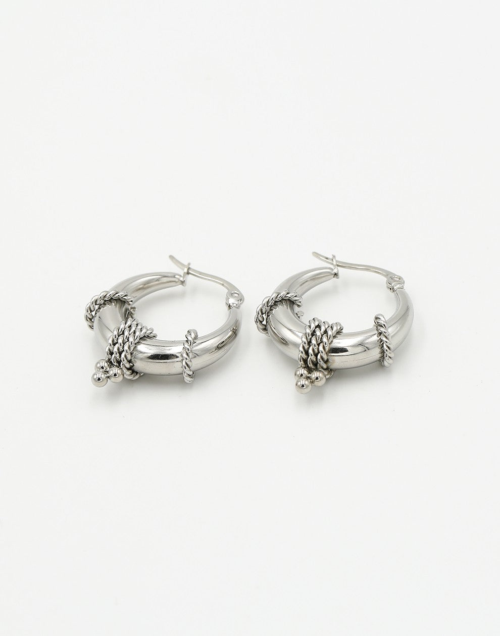 tribal hoops zilverkleurig