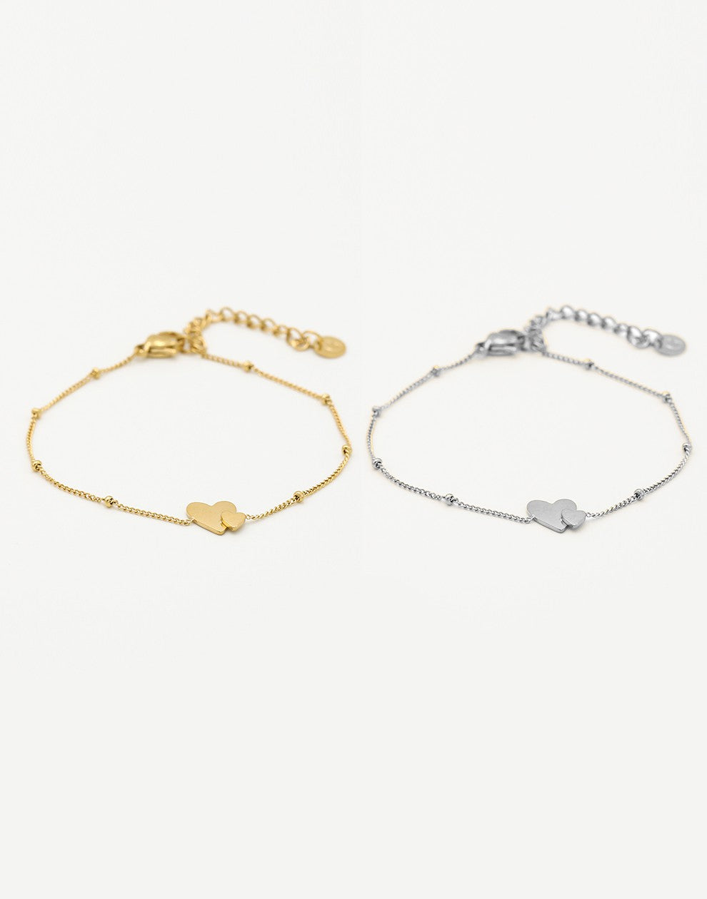 mama dochter armbanden set hartjes