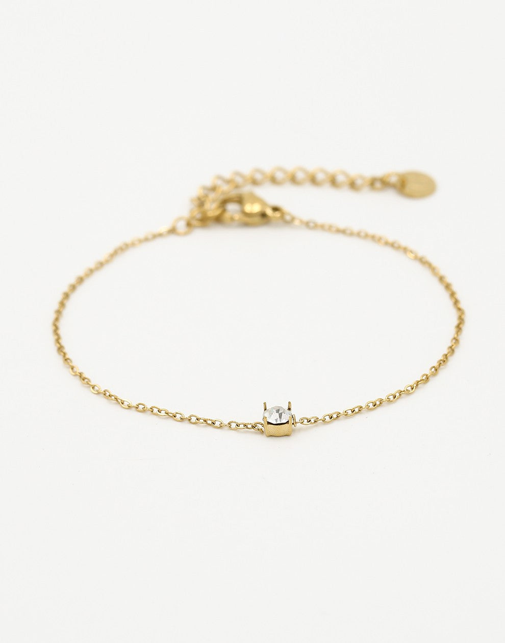 armband met steentje goudkleurig