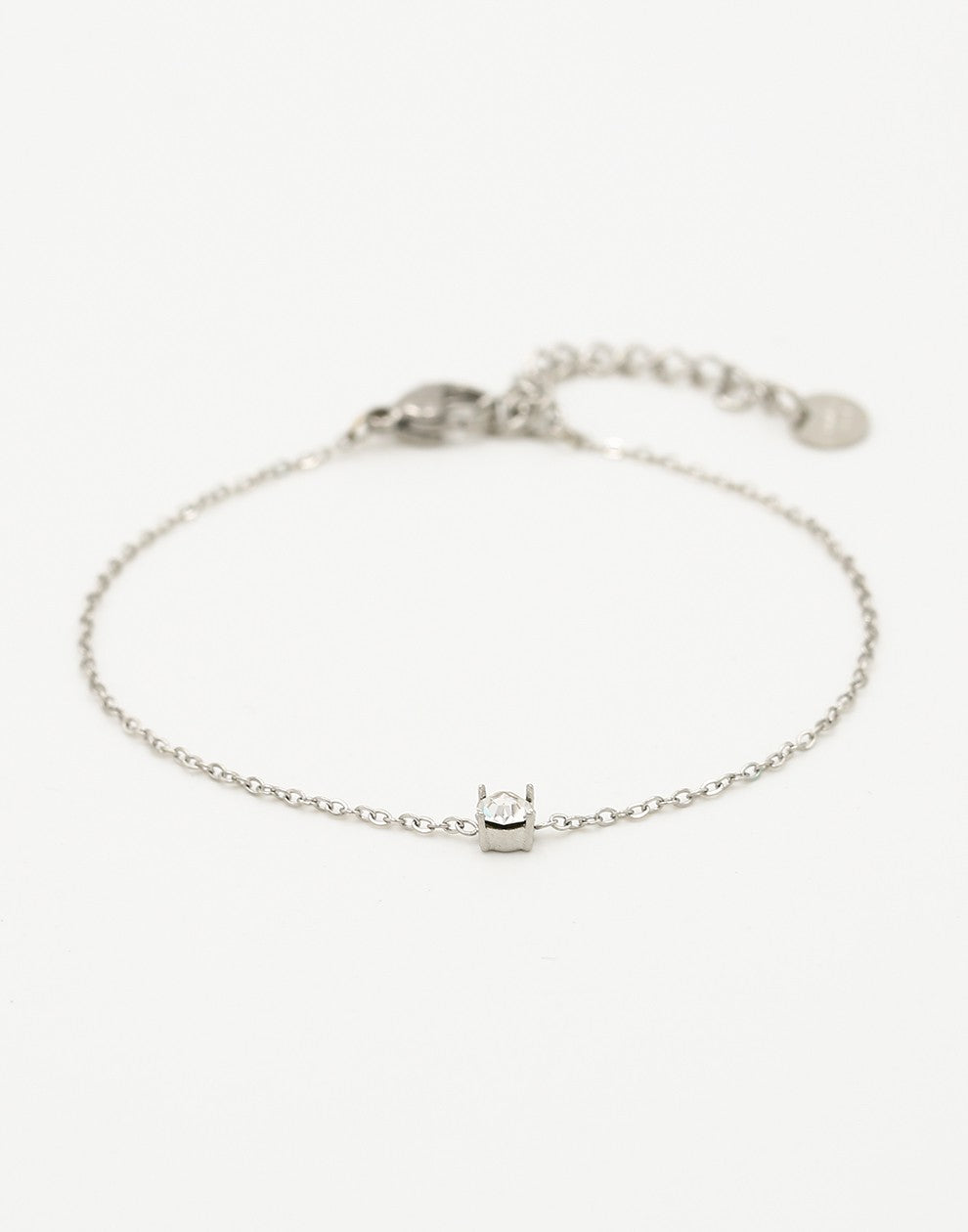 armband met steentje zilverkleurig