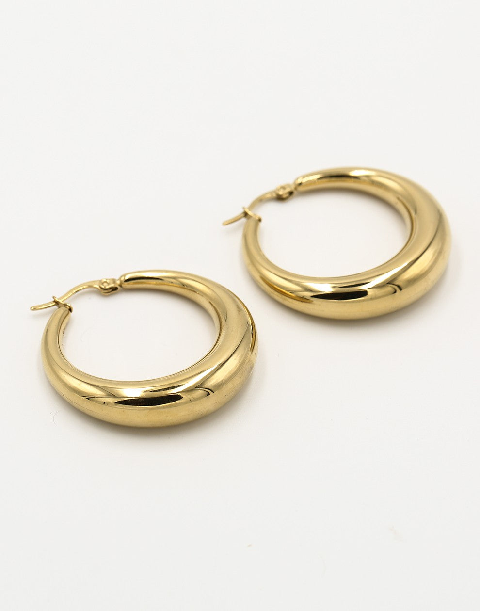 Oorringen chunky hoops goudkleurig