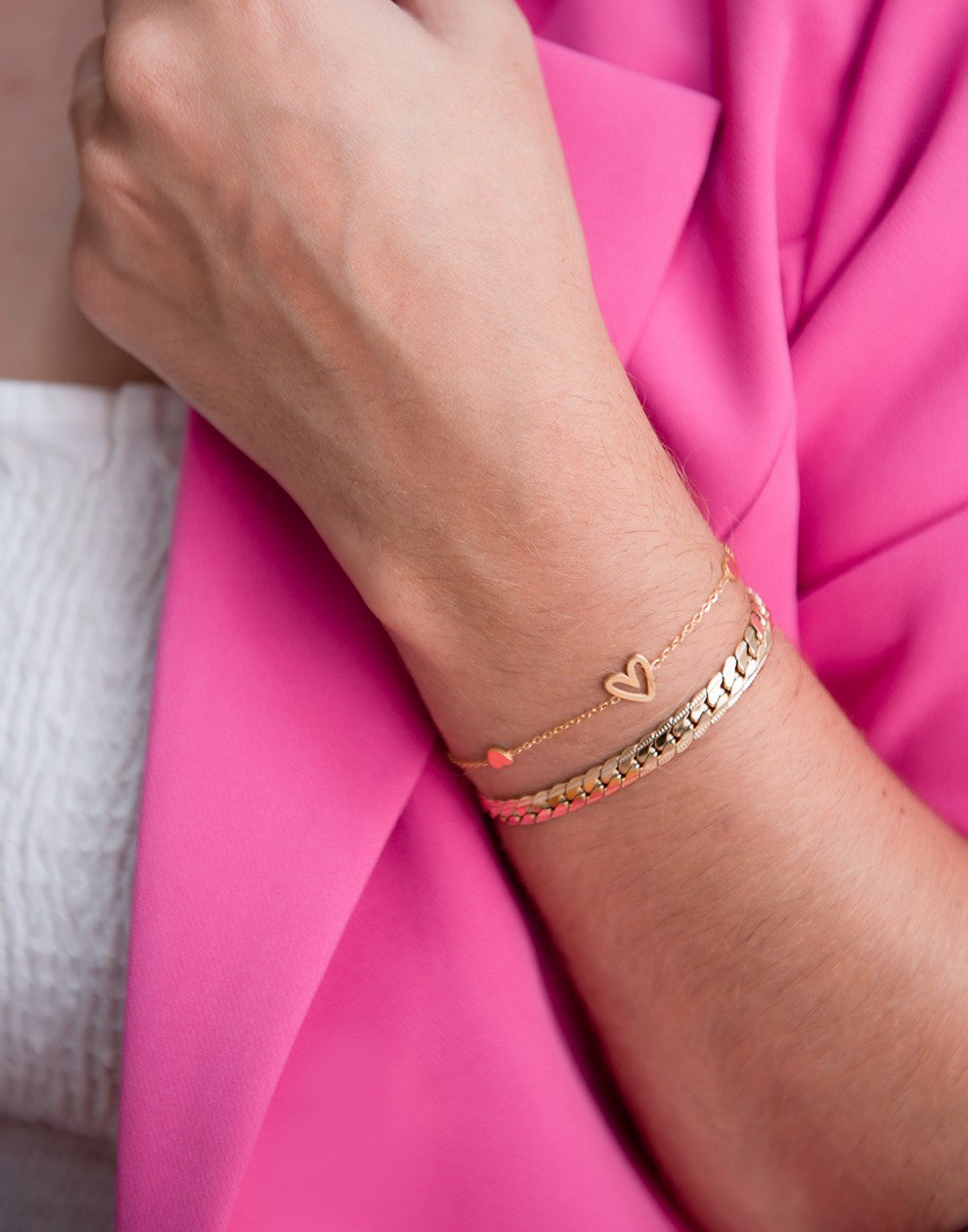 armband speels hartje goudkleurig