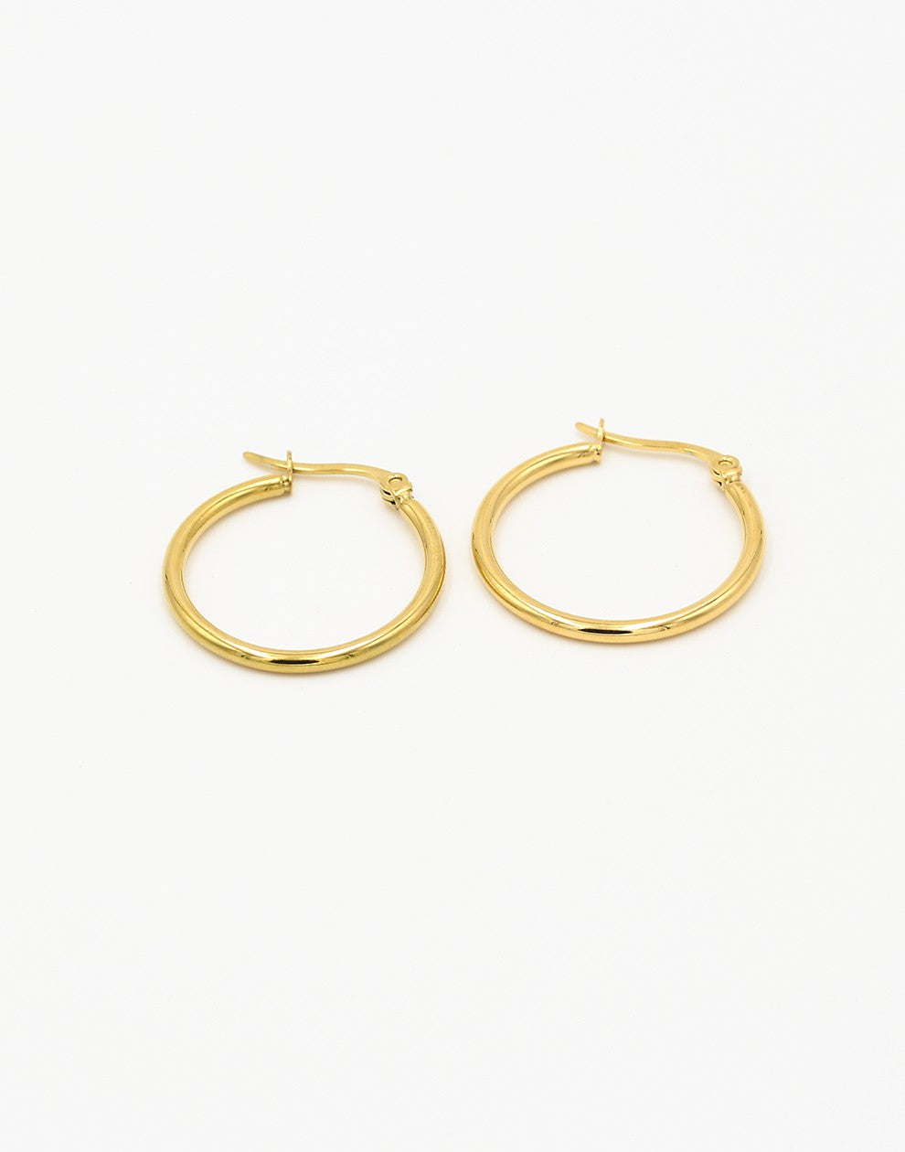 Dunne creolen goudkleurig 25mm