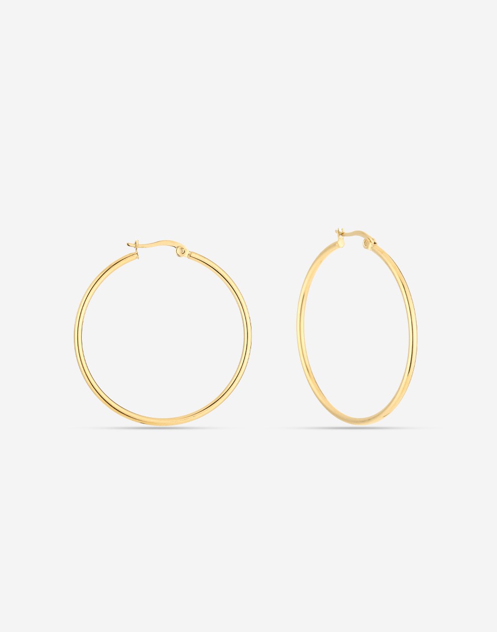 Dunne creolen goudkleurig 40mm