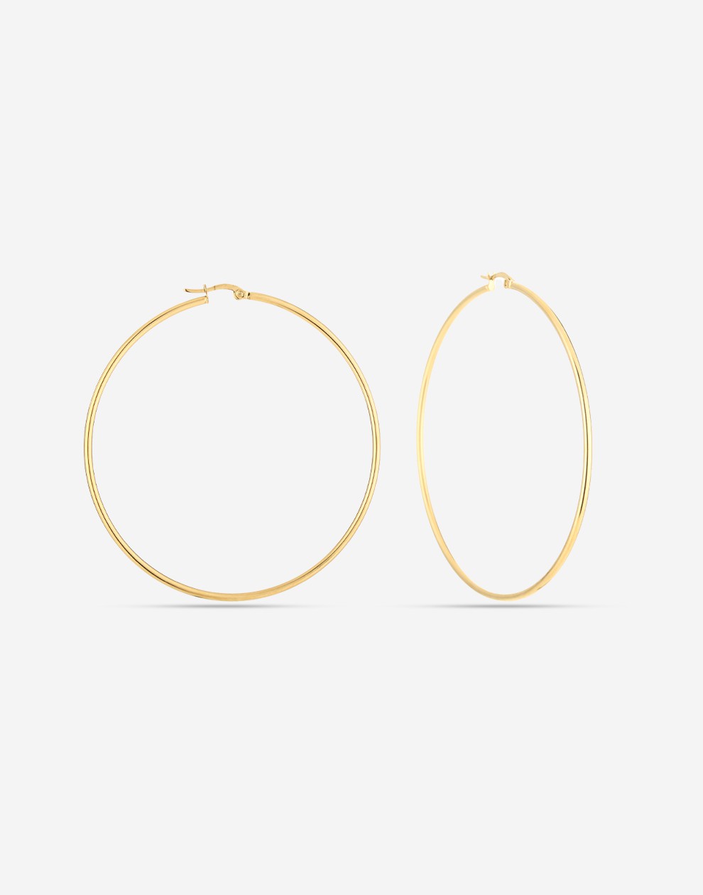 Dunne creolen goudkleurig 60mm