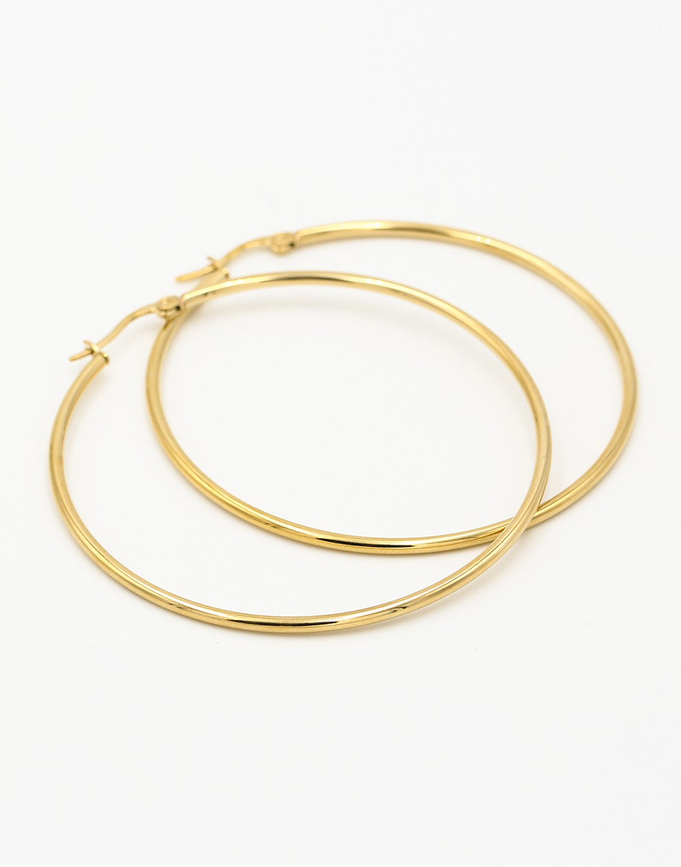 Dunne creolen goudkleurig 60mm