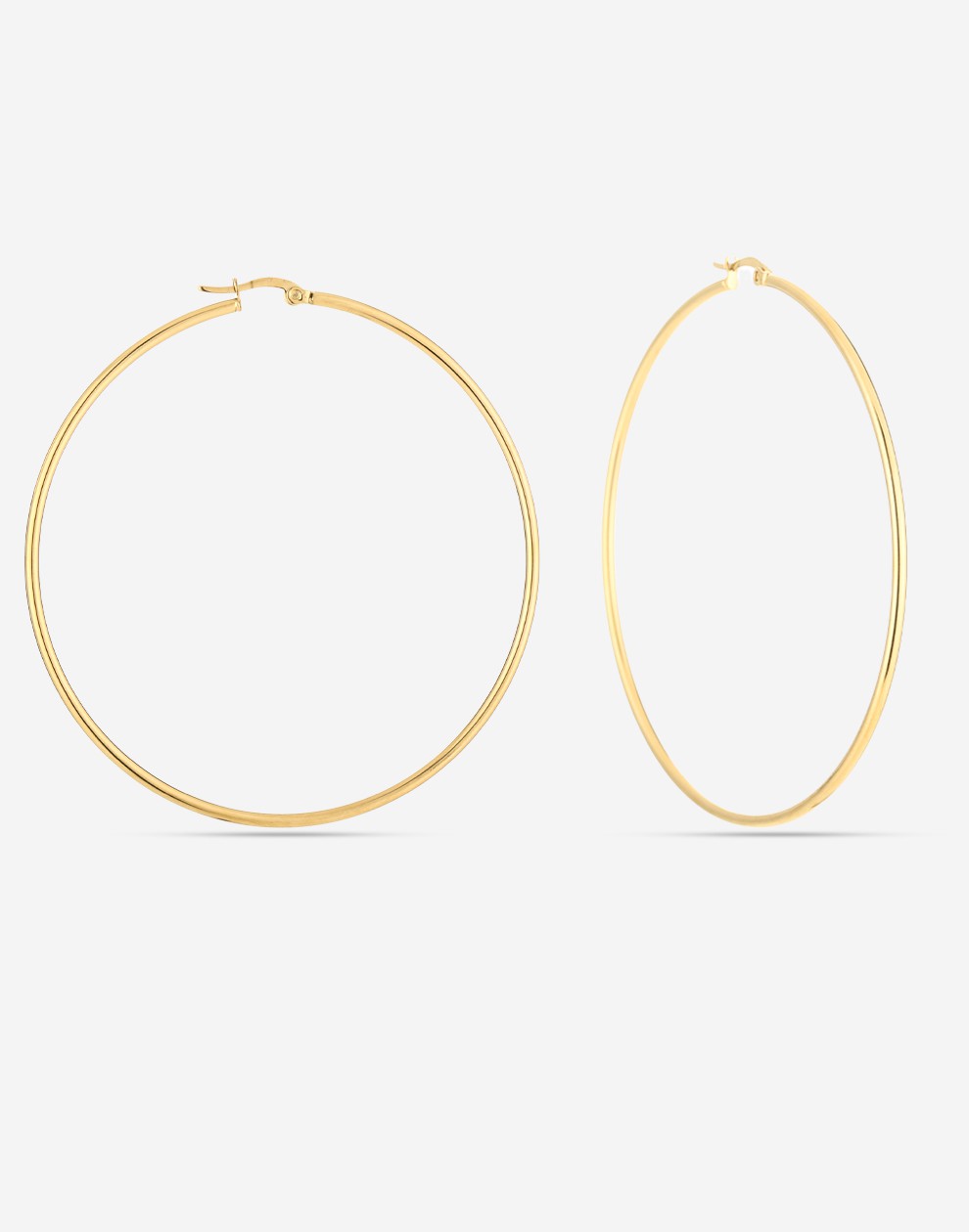 Dunne creolen goudkleurig 70mm