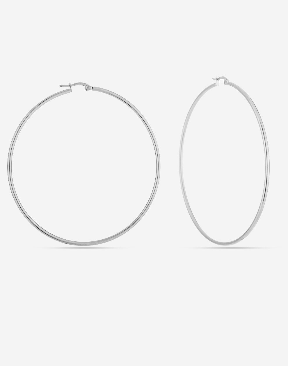 Dunne creolen zilverkleurig 65mm