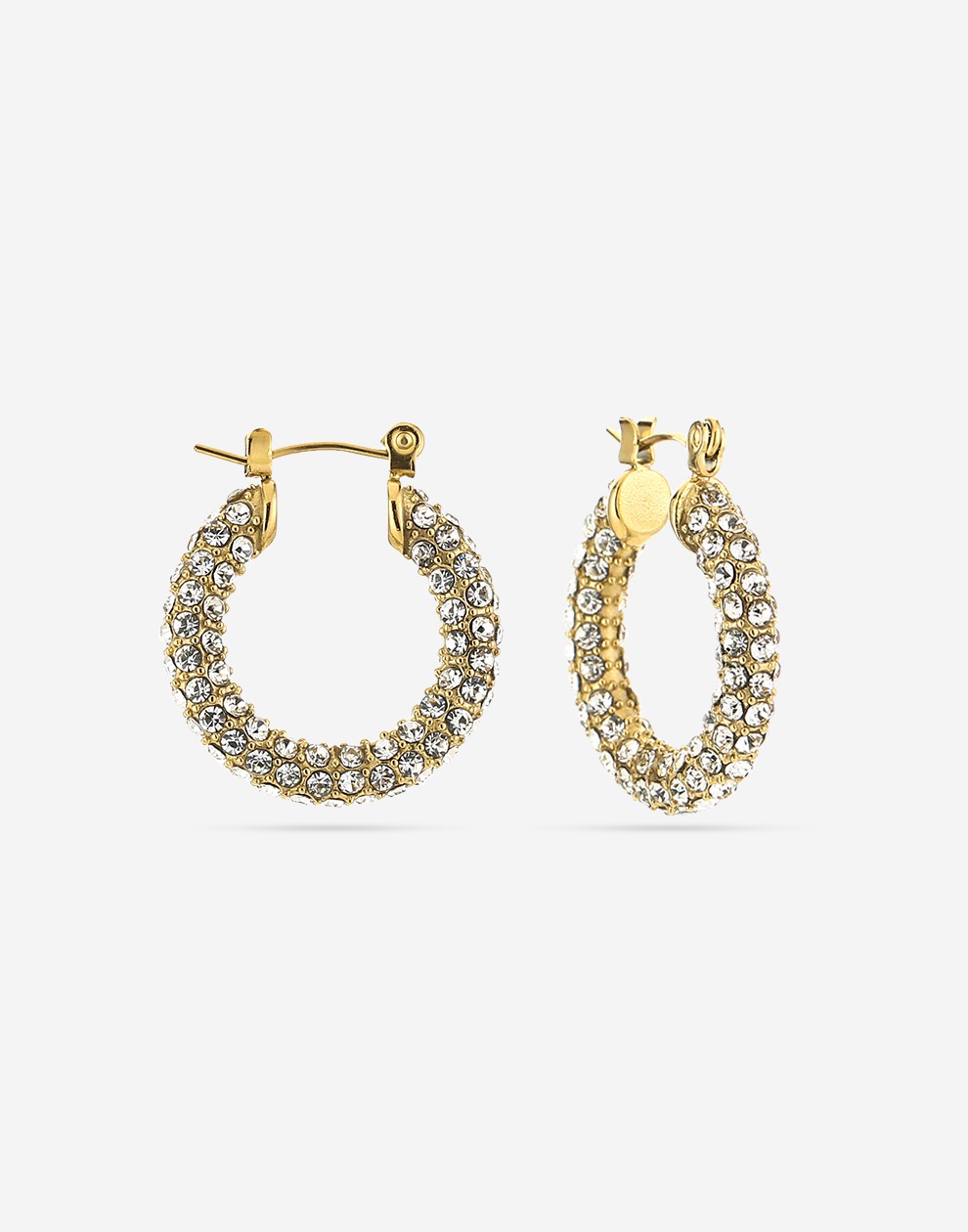 Strass hoops gold-colored