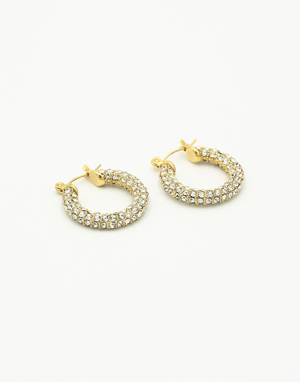 Strass hoops gold-colored