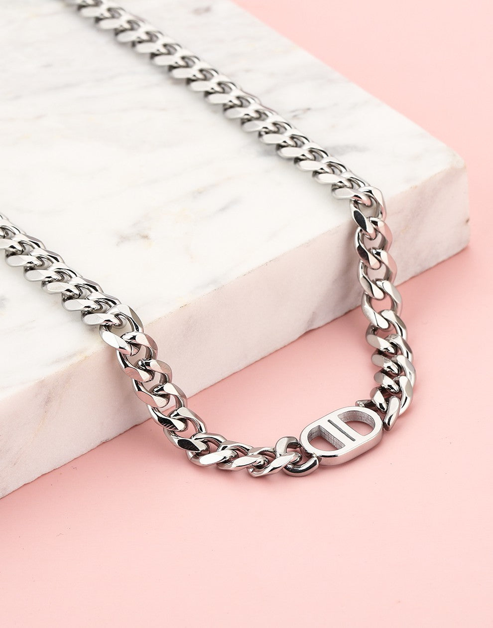 ketting goodlife chunky zilverkleurig