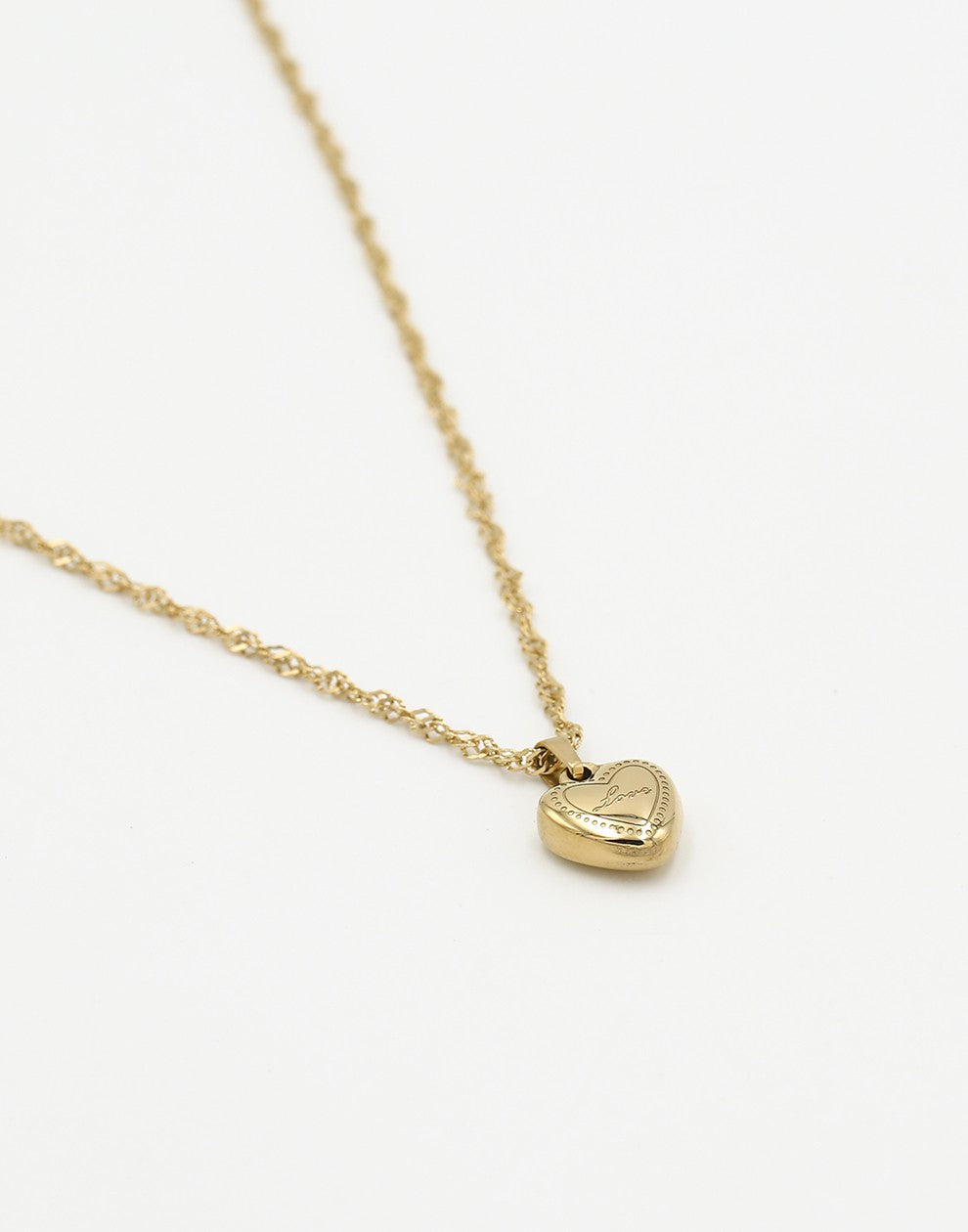 Lange ketting met hart goudkleurig