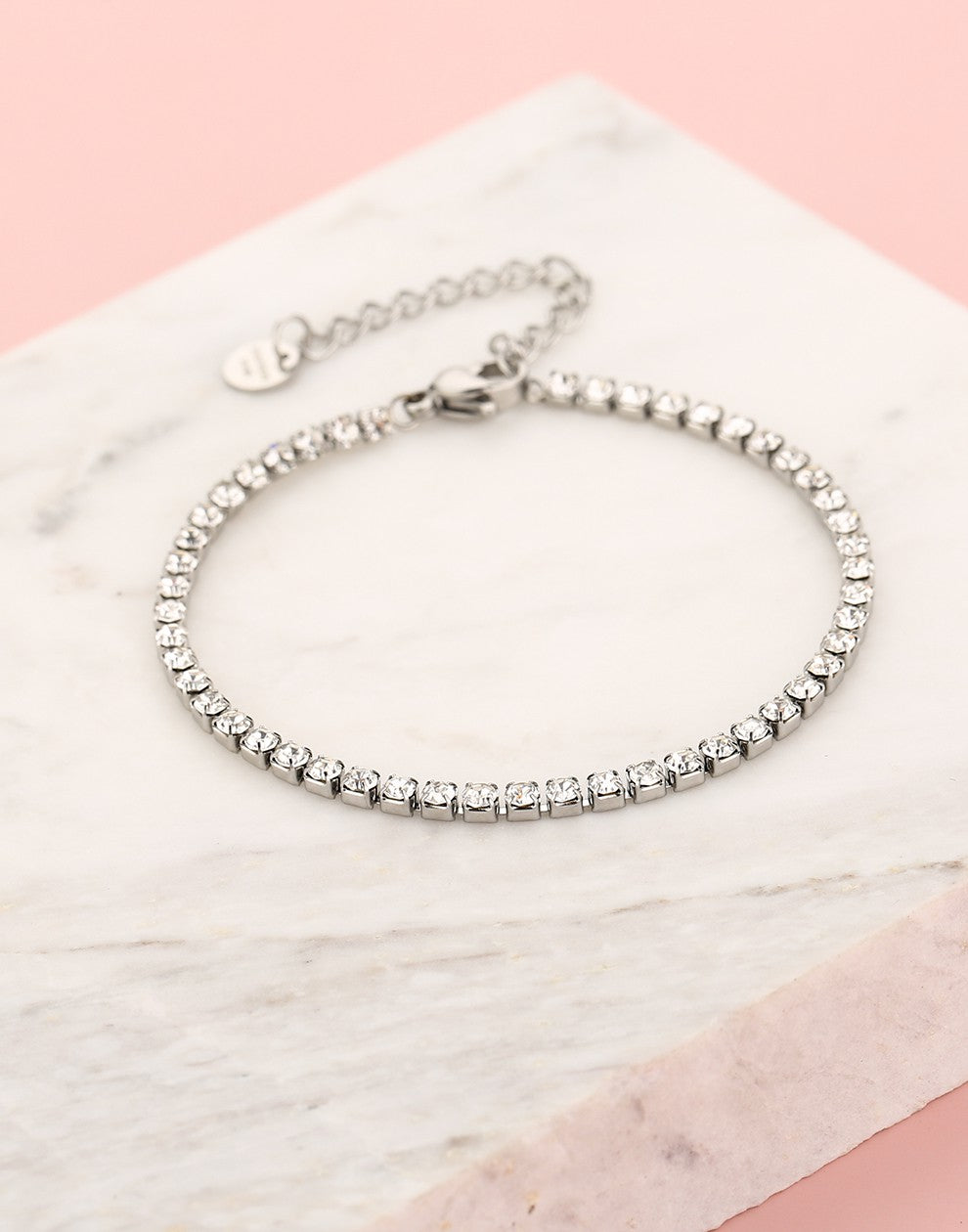 Tennis bracelet zilverkleurig