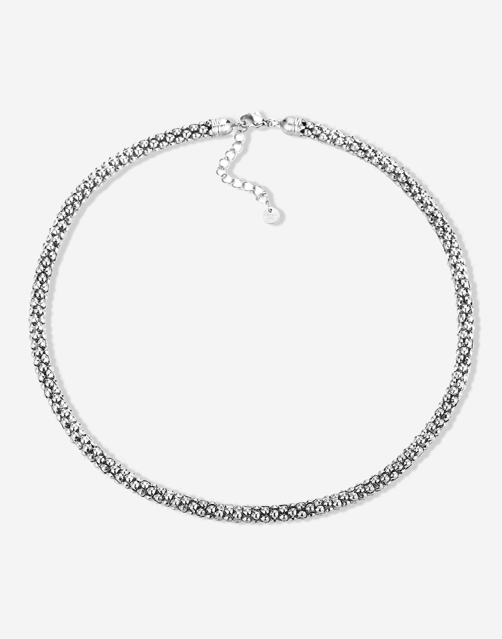 Silver-colored snake chain