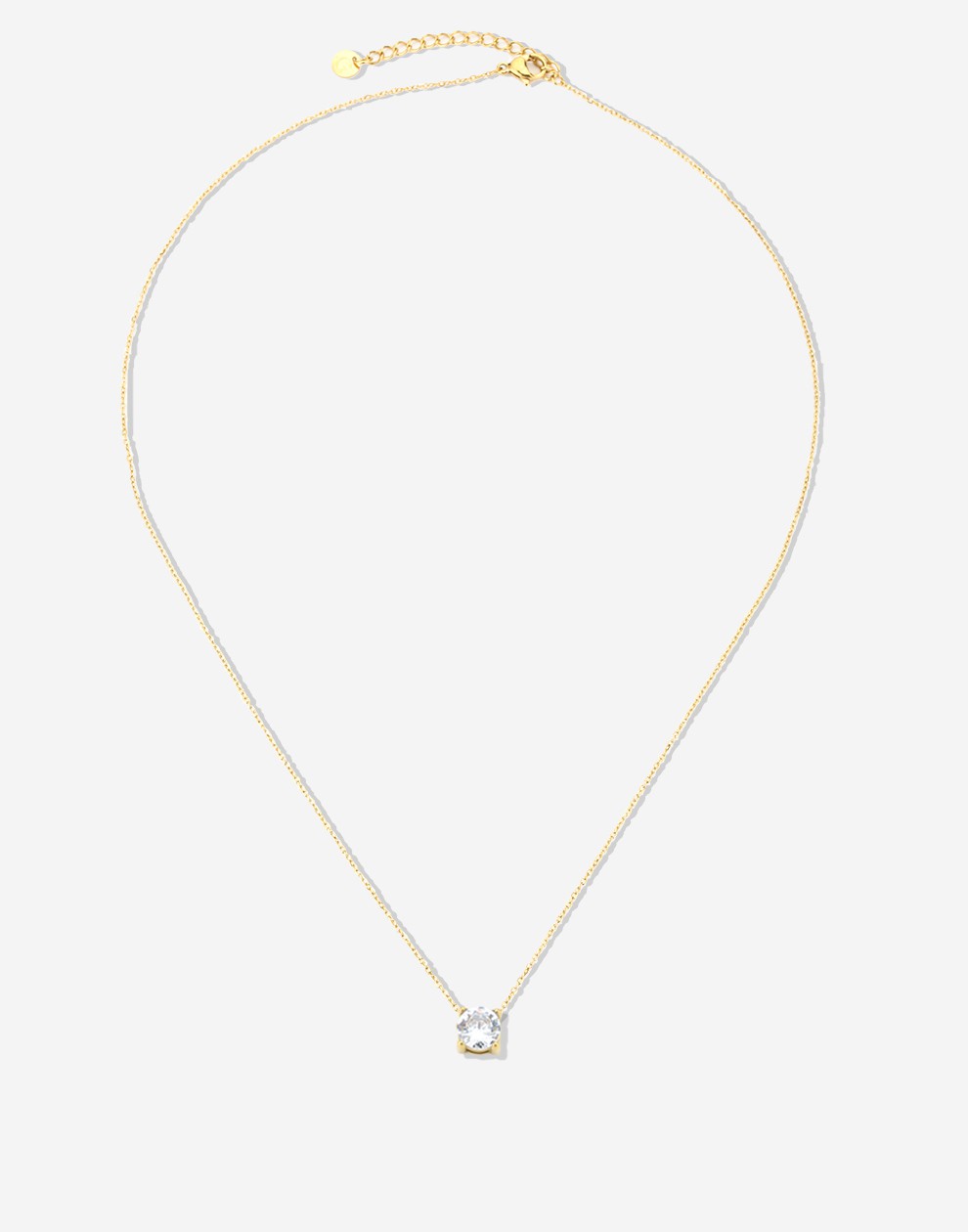 ketting steen rond goudkleurig