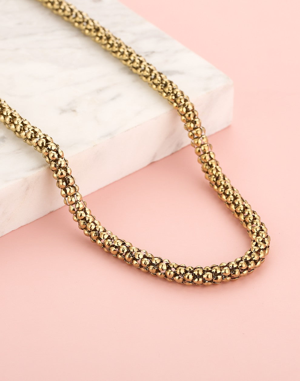 Slangen ketting goudkleurig