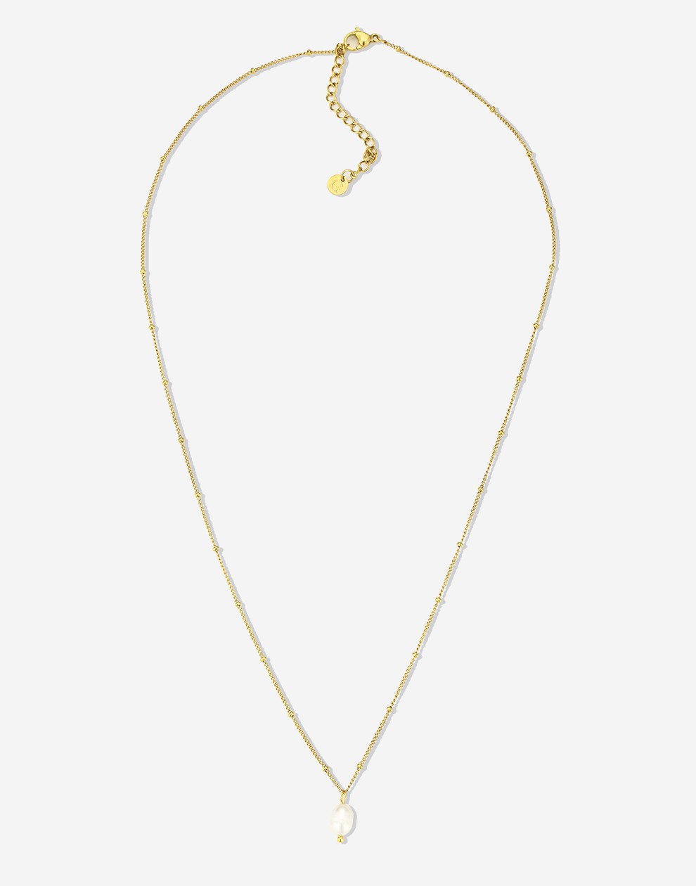 Ketting met parel goudkleurig