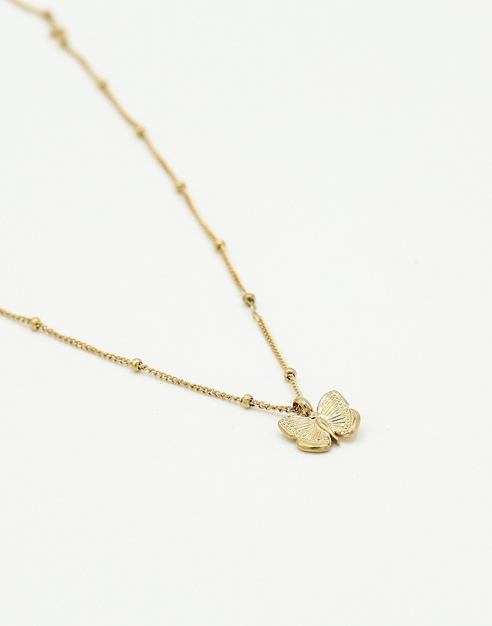 ketting met vlinder goudkleurig