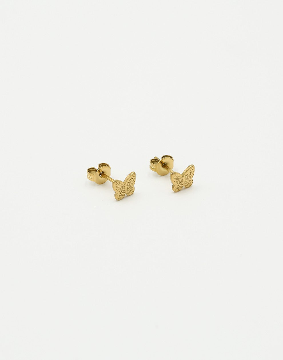 Studs vlinder goudkleurig