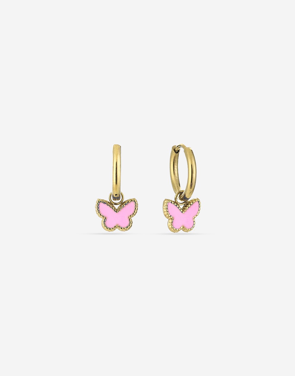 earrings butterfly rose gold colored