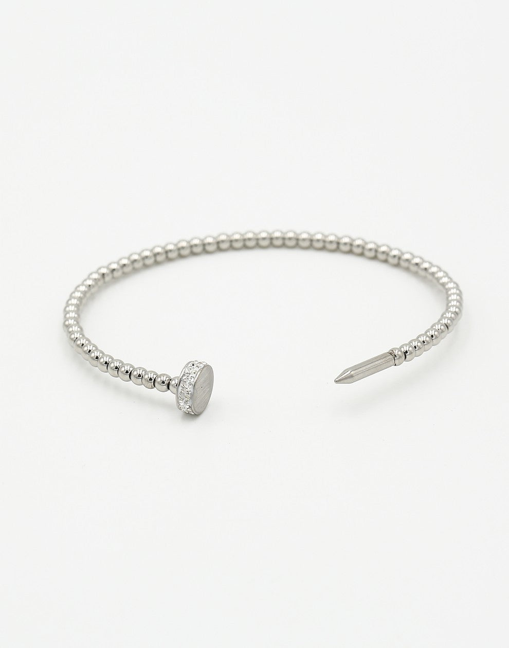 spijker armband zilverkleurig