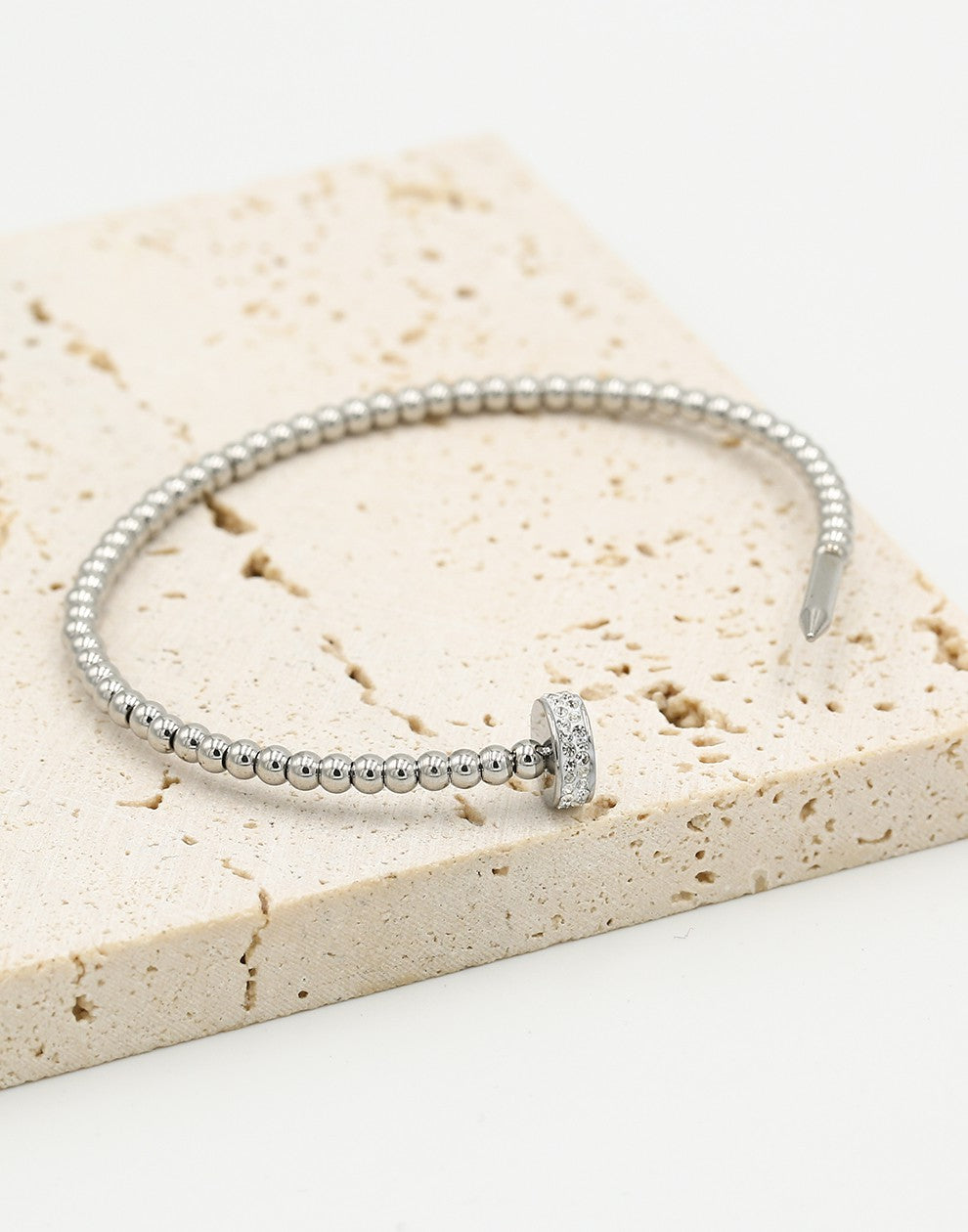 spijker armband zilverkleurig