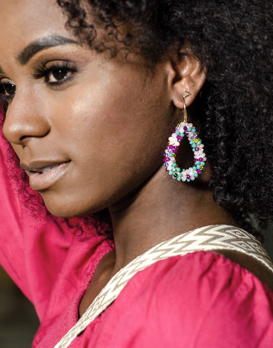 Druppel oorbellen regenboog