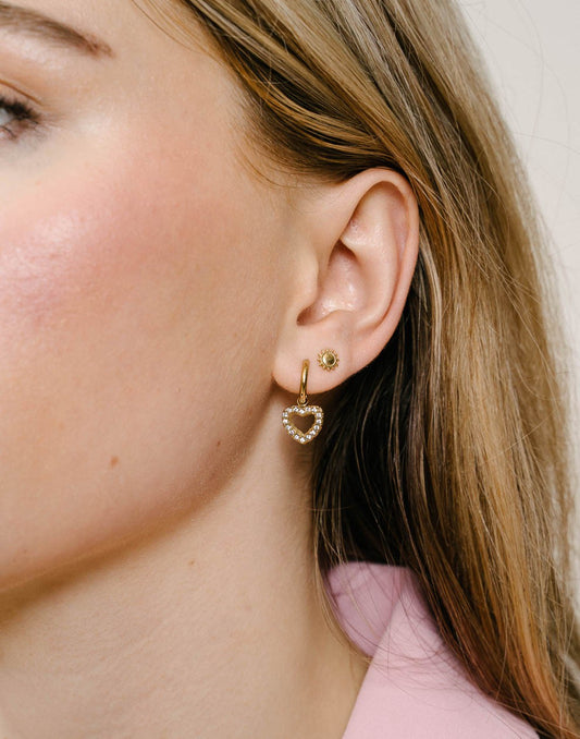 oorringen hartje strass goudkleurig