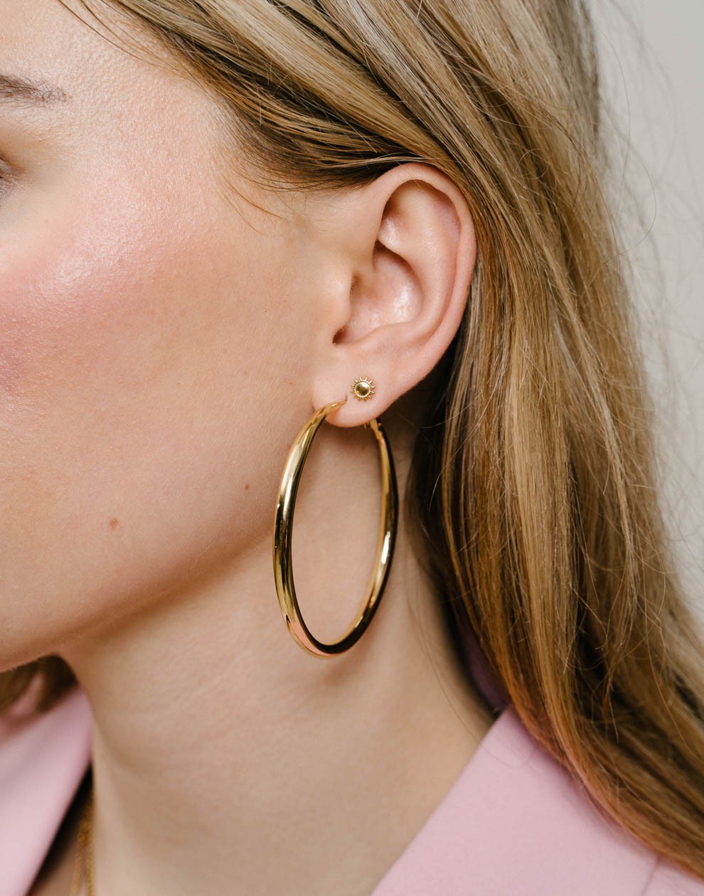 60mm gold-colored creole hoops